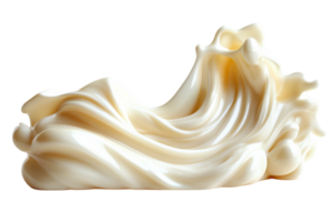 Creamy white sculpture of flowing waves displayed in a bright, minimalistic setting during daylight hours png