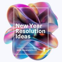 New Year Resolution Ideas for Instragram Post template