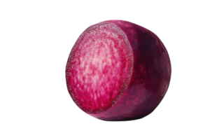 Fresh red beetroot on a plain background showcasing its vibrant color and unique texture png