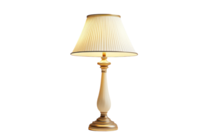 Elegant table lamp with a classic design in soft light for home decor and ambiance enhancement png