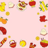 Chinese New Year Doodle Instagram Post template