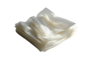 Soft white fabric draped elegantly on a flat surface for creative textile projects and designs png