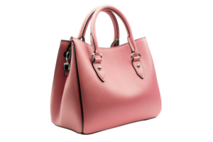 Stylish pink handbag designed for everyday use, featuring elegant handles and durable material for practicality and fashion png