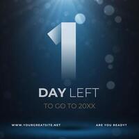 1 Day Left New Year Count Down Instragram Post template