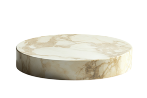 Elegant round marble table showcasing unique veining and polished finish in a bright indoor setting png