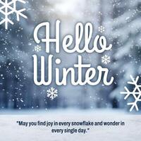 Hello Winter Greetings Instagram Post template