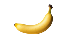 Fresh yellow banana placed on a white background highlighting its smooth texture and vibrant color png