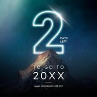 2 Day Left New Year Count Down Instragram Post template