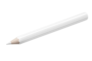 White pencil lying on a smooth surface with a sharp point and clean design beside other drawing tools png