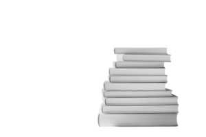 Stacked books in various sizes arranged neatly on a white background showcasing literary potential and knowledge png