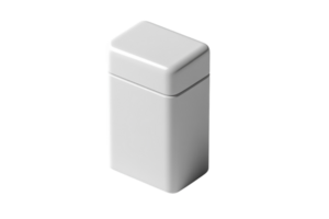 Minimalist white storage container ideal for organizing small items in home or office spaces png
