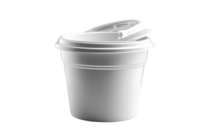White plastic bucket with lid suitable for various storage and transportation needs in different settings png