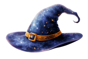 Magical wizard hat adorned with cosmic patterns and twinkling stars for imaginative adventures png