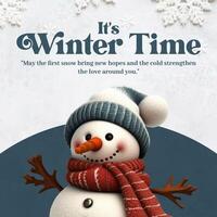 It's Winter Time Season Greeting Instagram Post template