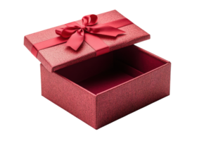 Red gift box with a bow ready for special occasions and celebrations png