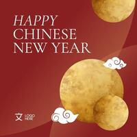 Simple Chinese New Year Season Greeting Instagram Post template