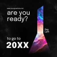 1 Day Left New Year Count Down Instragram Post Template
