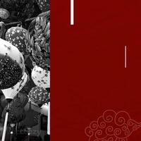 Red Simple Chinise New Year Party Invitation Instagram Post template