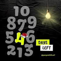 Black Minimalist New Year Countdown Instagram Post template