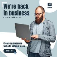 Website Development Company Reopens Instagram Post template