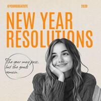 new year resolutions for social media post template