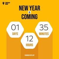 New Year Is Coming Countdown template