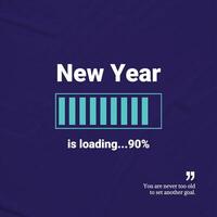 New Year Loading Count Down Instagram Post Template