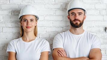 Family couple doing renovations in their home Two cheerful house painters pausing from their renovation work, with paint rollers and tray in hand, standing in front of a half painted wall video