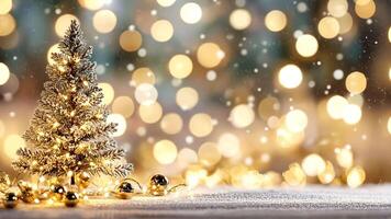 Small christmas tree with burning candles on a windowsill, creating a warm and festive atmosphere copy space for your text video