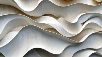Abstract geometric background aesthetic design created with wavy white paper, perfect for minimalist and modern projects video