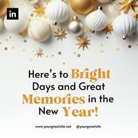 Bright Days and Great Memories in the New Year template