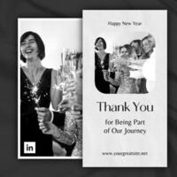 Great Memories in the New Year Linkedin Post template