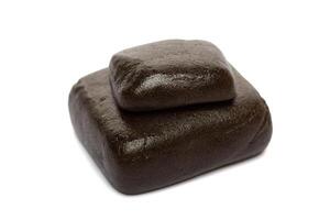 Hashish isolated on white background photo