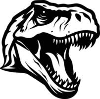 captivating Black silhouette of Tyrannosaurus rex head vector