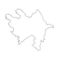 azerbaijan map icon vector