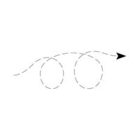 dotted arrow icon vector