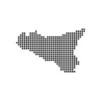 island of sicily map icon vector