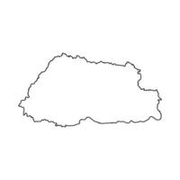 Bhutan map icon vector