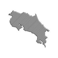 A map of the island of costa rica vector