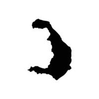Bora Bora island map icon vector
