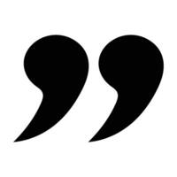 quotation mark icon vector