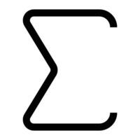sigma icon mathematics vector