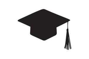 Silhouette of a Graduation Cap with Tassel. vector