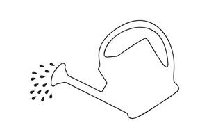 Watering hand drawn icon outline. vector