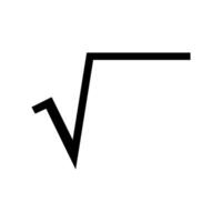 math symbols and math icons square root symbol isolated on white background vector