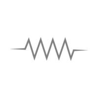 fixed resistor symbol icon in electricity vector