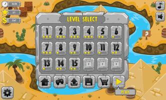 Stone Age Prehistoric Game User Interface Level Select Window vector