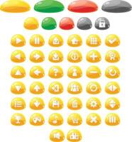 Yellow Jelly Casual Game UI Button Pack vector