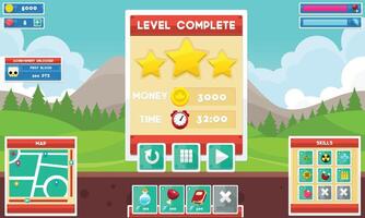 Minimalist Casual Game User Interface vector