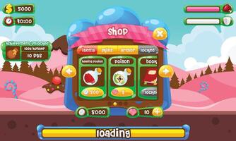 Casual Jelly Candy Game User Interface vector